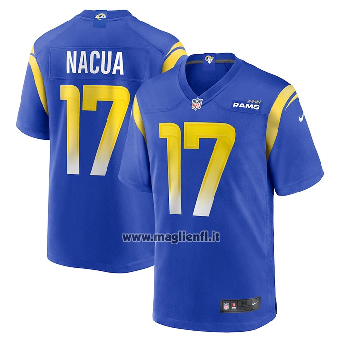 Maglia NFL Game Los Angeles Rams Puka Nacua Home Blu